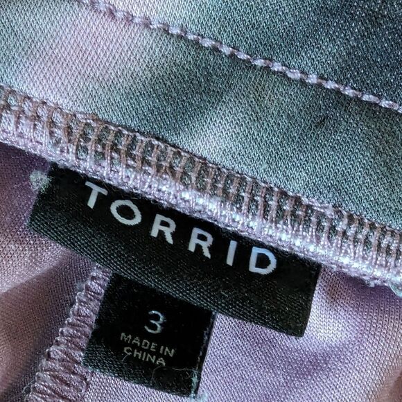 Torrid Cupro Crop Tie Dye Buttery Soft Jogger Plus Elastic Waist Sweatpants Sz 3 - Picture 8 of 10